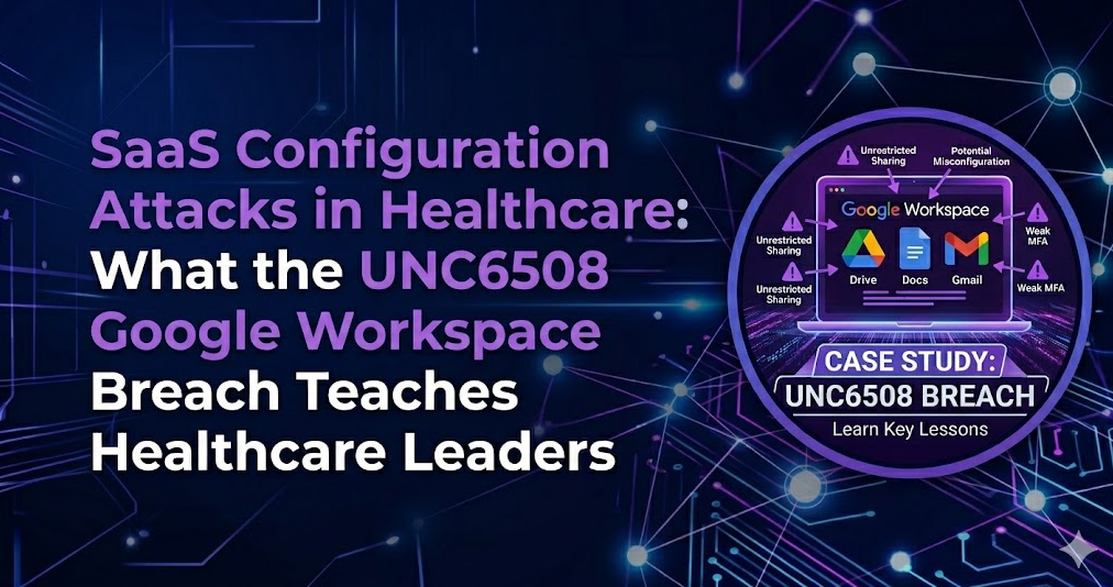 UNC6508 saas configuration attacks healthcare