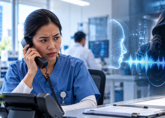 AI voice phishing in healthcare
